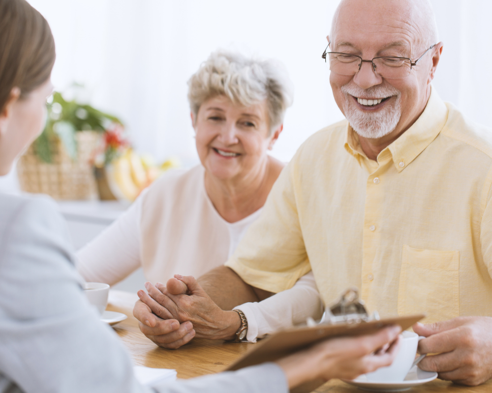 old couple smiling